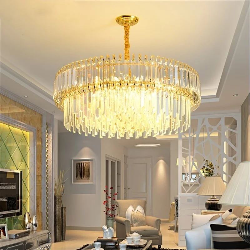 Afralia™ Light Luxury Crystal Chandelier for Dining, Living, & Bedroom - Modern, Simple Design