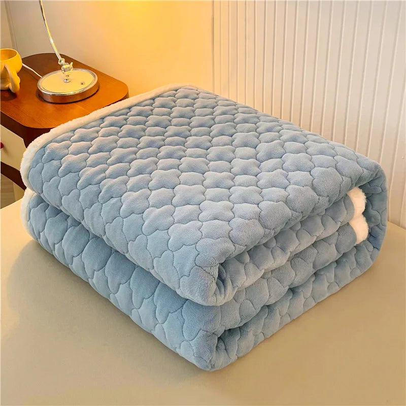 Afralia™ Antibacterial Milk Velvet Mattress, Thick & Warm with Anti-Slip Straps