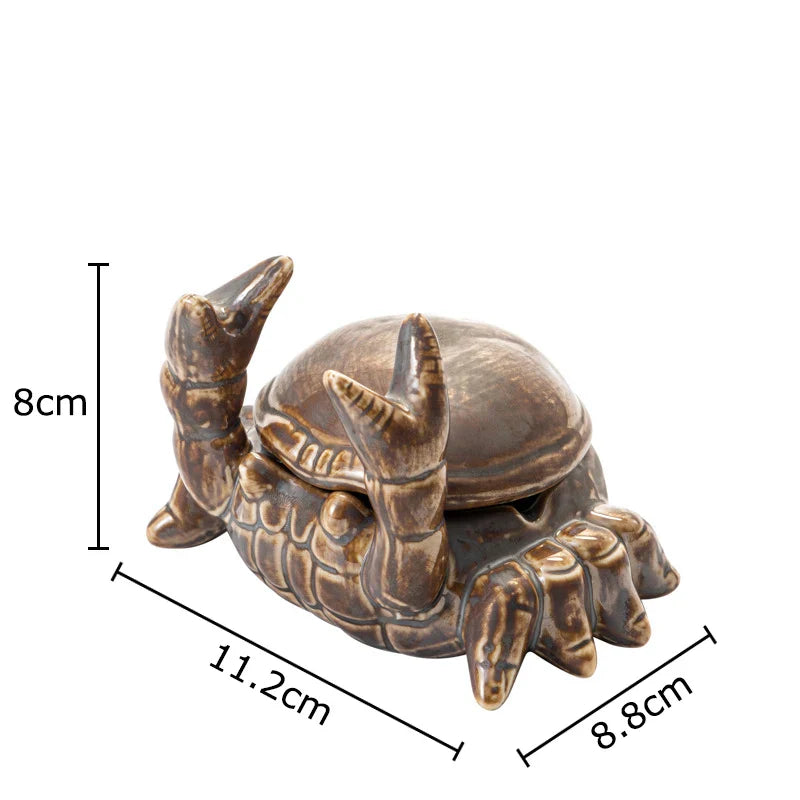 Afralia™ Crab Ceramic Ashtray Phone Holder Desk Decoration Smoking Gift