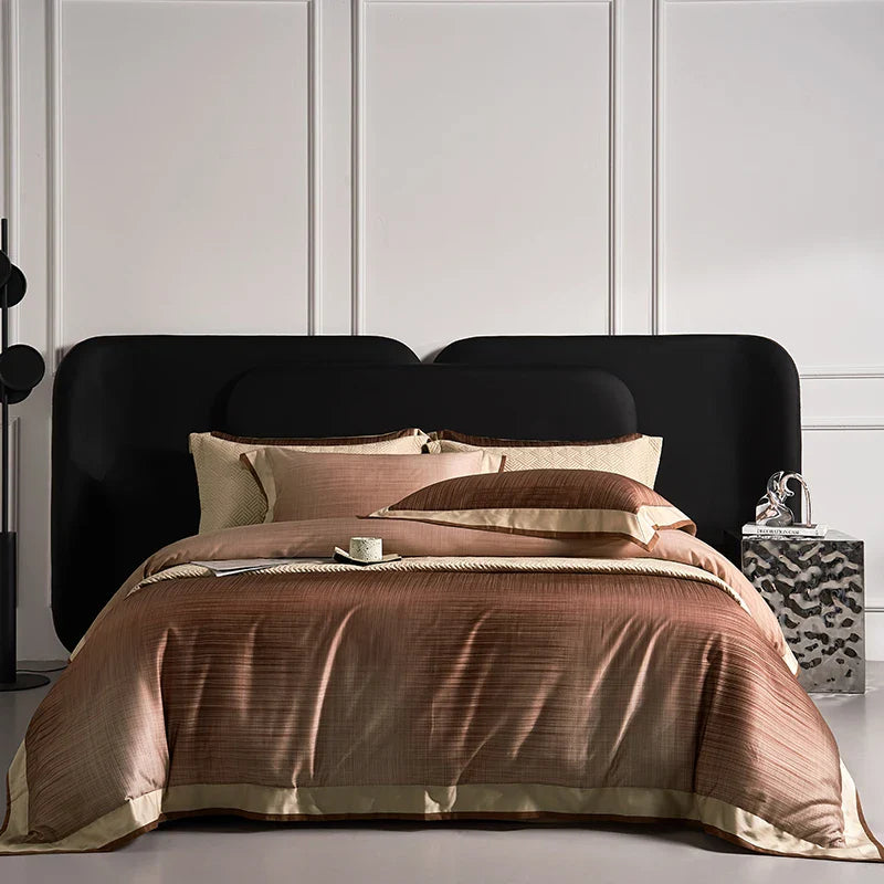 Afralia™ Luxury Lyocell Cotton Brushed Duvet Cover Set 4Pcs