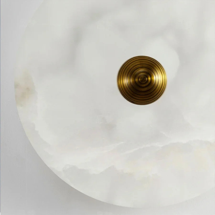 Afralia™ White Marble LED Wall Sconce Nordic Modern Simple Home Decor Mirror Light