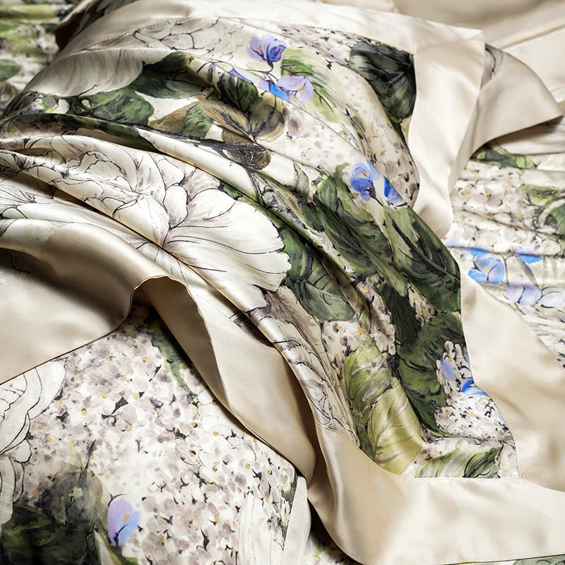 Afralia™ Silk Modal Digital Printing Bedding Set for Luxurious Comfort