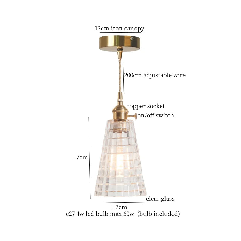 Afralia™ Nordic Brown Glass LED Pendant Light for Stylish Decor