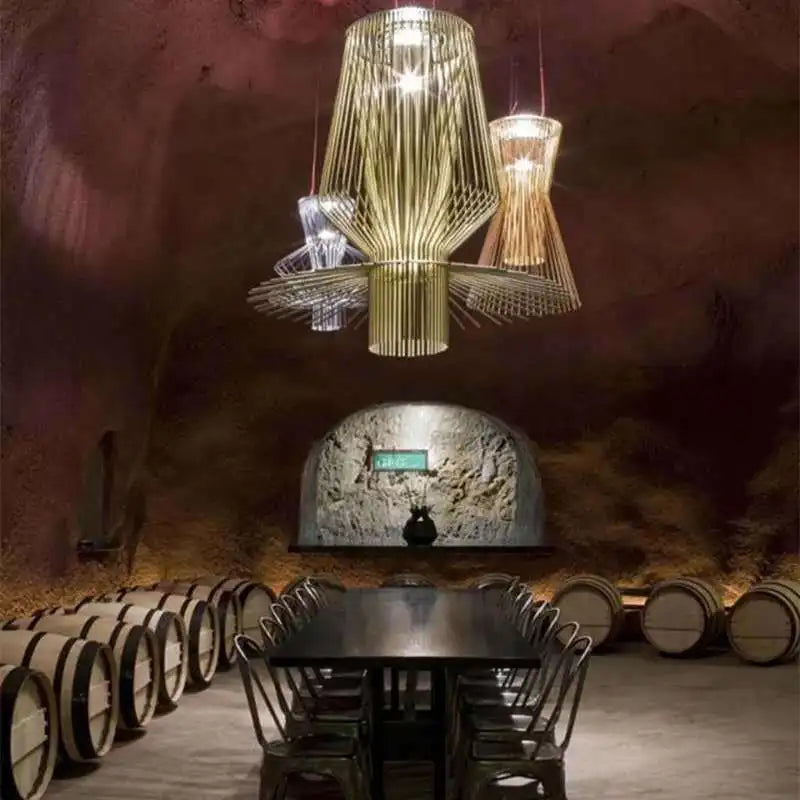 Afralia™ Cage Industrial Pendant Lights LED - Vintage Foscarini Allegro Ritmico Suspension Lamp