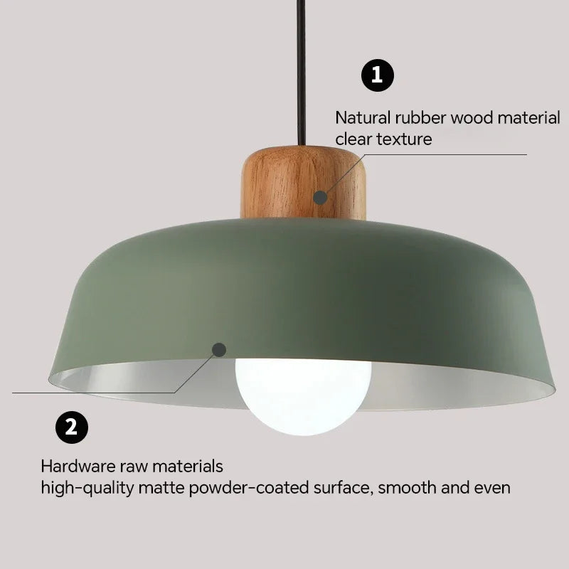 Afralia™ Modern Macaron Pendant Light | Nordic Iron Chandelier for Living and Dining Rooms