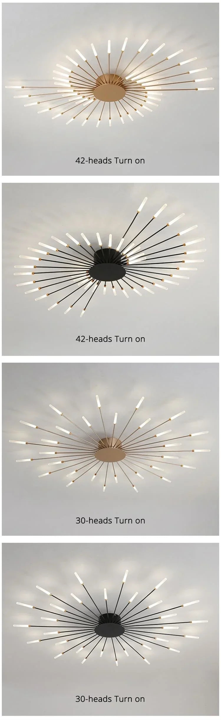 Afralia™ Nordic Gold LED Chandelier Ceiling Lights for Home Lighting