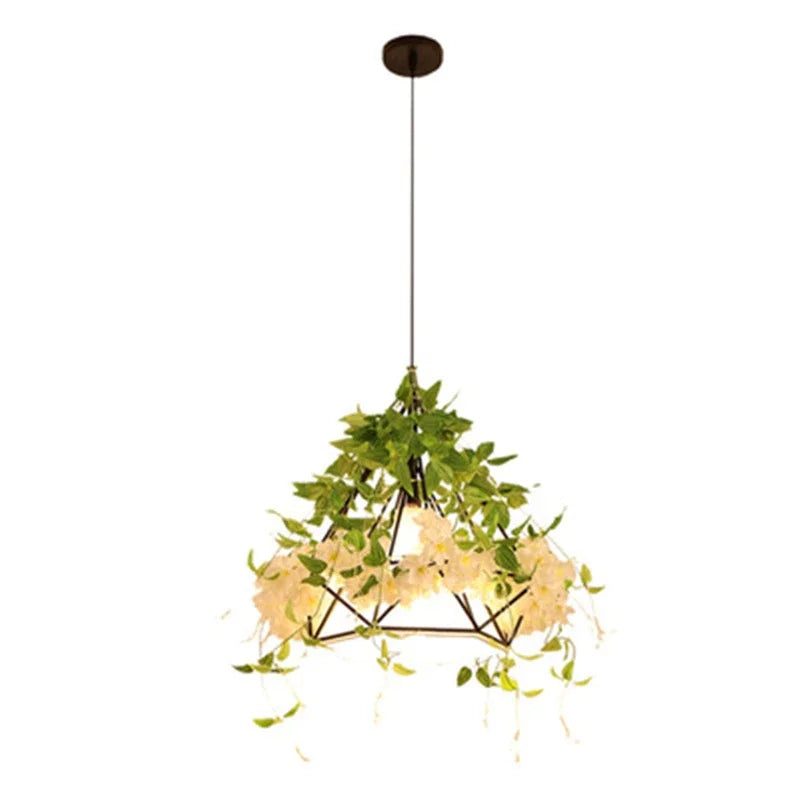 Afralia™ White Cherry Blossoms Chandelier: Industrial Style Lighting for Music Restaurant