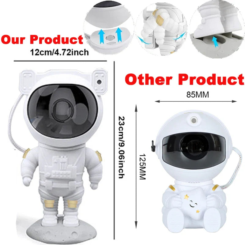 Afralia™ Astronaut Star Night Light Projector for Kids Bedroom - Starry Galaxy Projection Toy