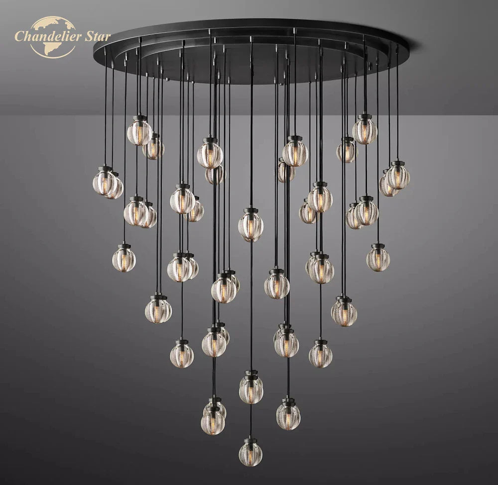 Afralia™ LED Crystal Pendant Chandelier - Modern Round Hanging Light for Home Decor