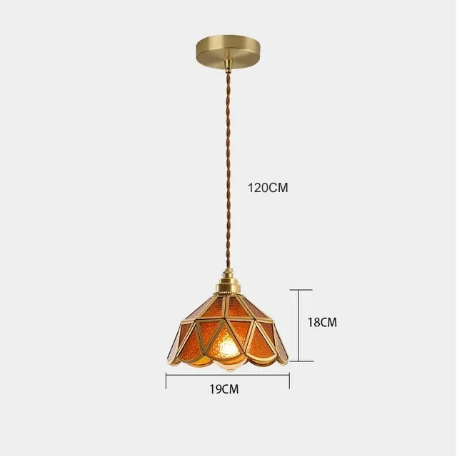 Afralia™ Glass Vintage Pendant Lights for Kitchen Restaurant Island Chandeliers