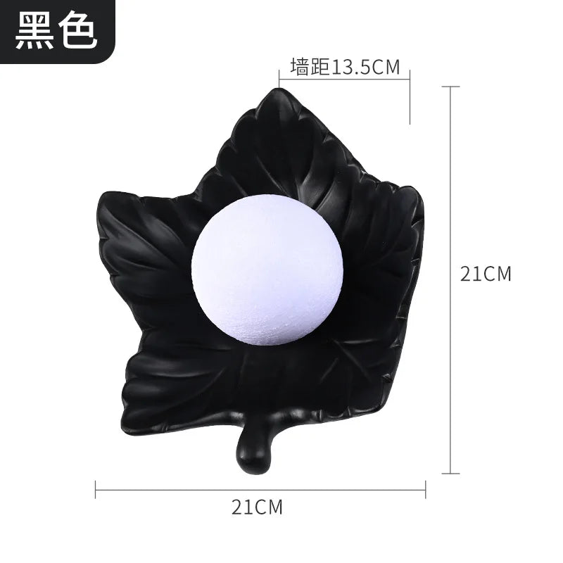 Afralia™ Maple Leaves Plastic Ball Wall Light: Nordic Style Living Room Decoration