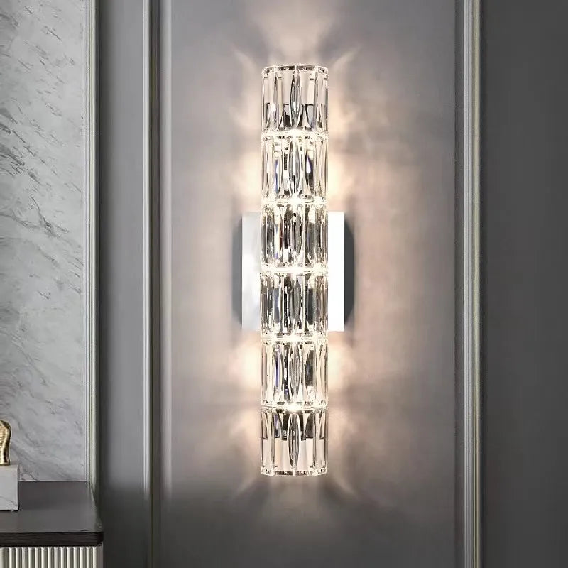 Afralia™ Luster Crystal Wall Sconces: Modern Elegant Glass Wall Light Fixtures