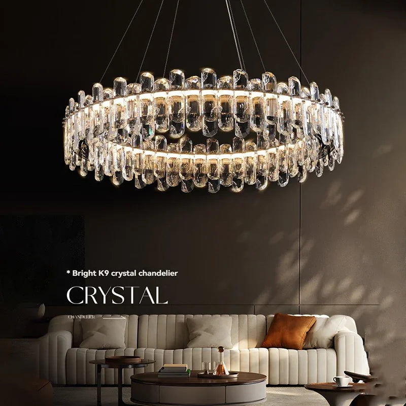 Afralia™ LED Crystal Ceiling Chandelier: Luxury Home Decoration for Dining, Living, and Bedroom