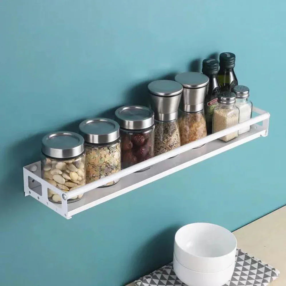 Afralia™ Stainless Steel Spice Jar Organizer Shelves for Kitchen Storage