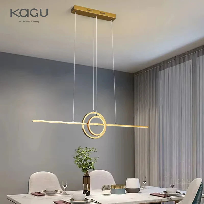 Afralia™ LED Ceiling Chandelier: Modern Minimalist Kitchen Dining Table Lighting