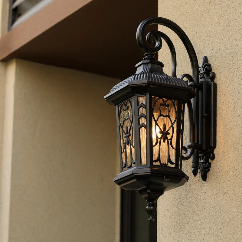 Afralia™ Luxury Villa Outdoor Wall Sconce Waterproof Garden Lighting