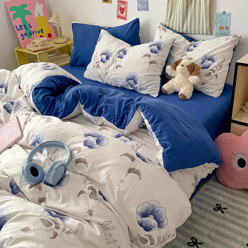 Afralia™ Cloud Cotton Printed Bedding Sets | Super Soft Quilt Set for School Home Twin King