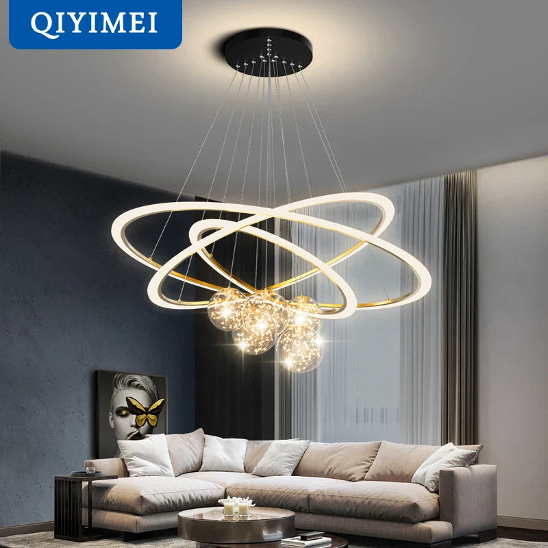 Afralia™ Star Acrylic Chandelier: Modern LED Indoor Lighting for Living Room, Bedroom with Star Decoration