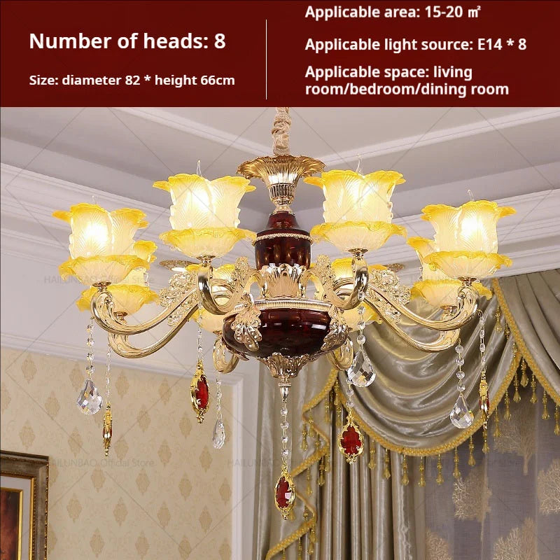 Afralia™ Elegant Crystal Chandelier Living Room Bedroom Lighting