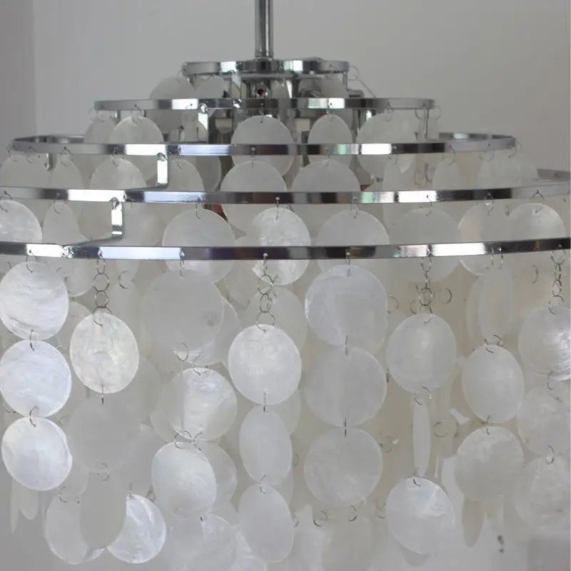 Afralia™ Romantic Shell Pendant Light in Gold Chrome Metal for Bedroom and Dining Room
