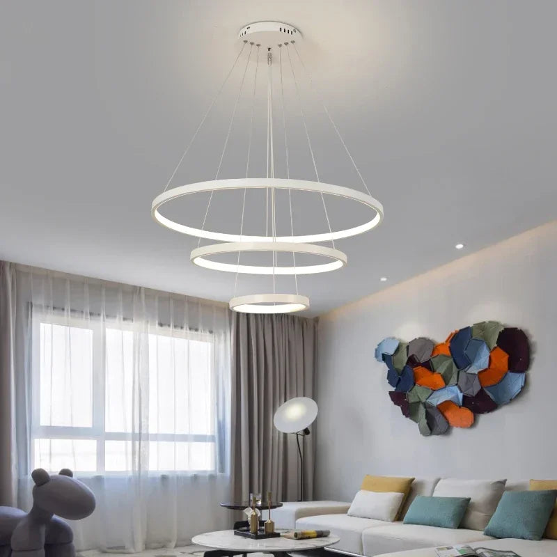 Afralia™ Modern Ring Chandelier for Dining and Living Room Lighting
