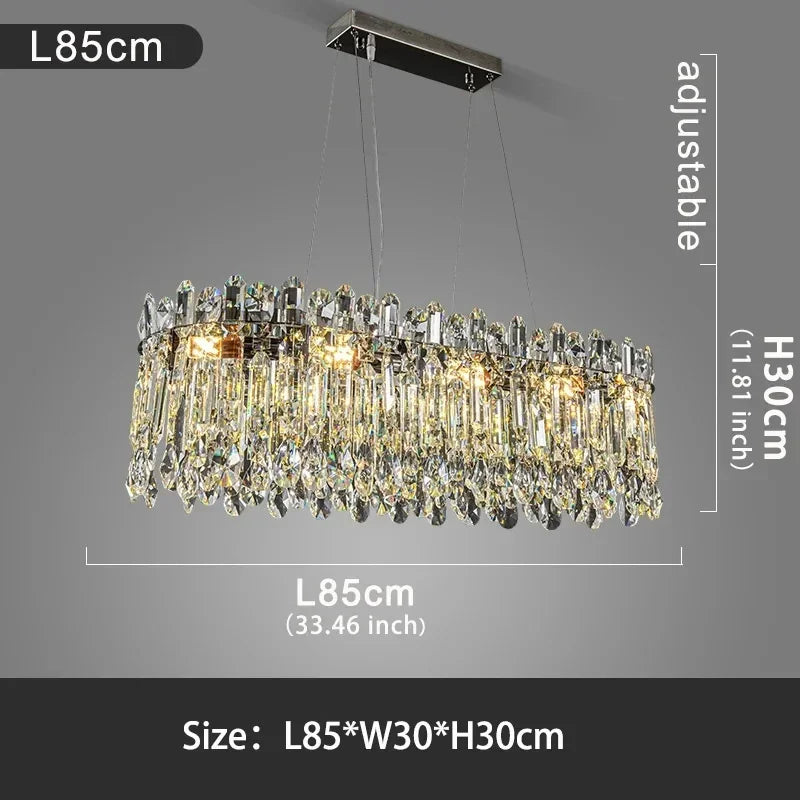 Afralia™ Clear Crystal LED Chandelier: Trendy Modern Luxury Suspension Luminaire for Dining Room