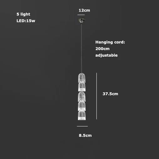 Afralia™ Crystal Bullet High Ceiling Chandelier for Living Room & Staircase