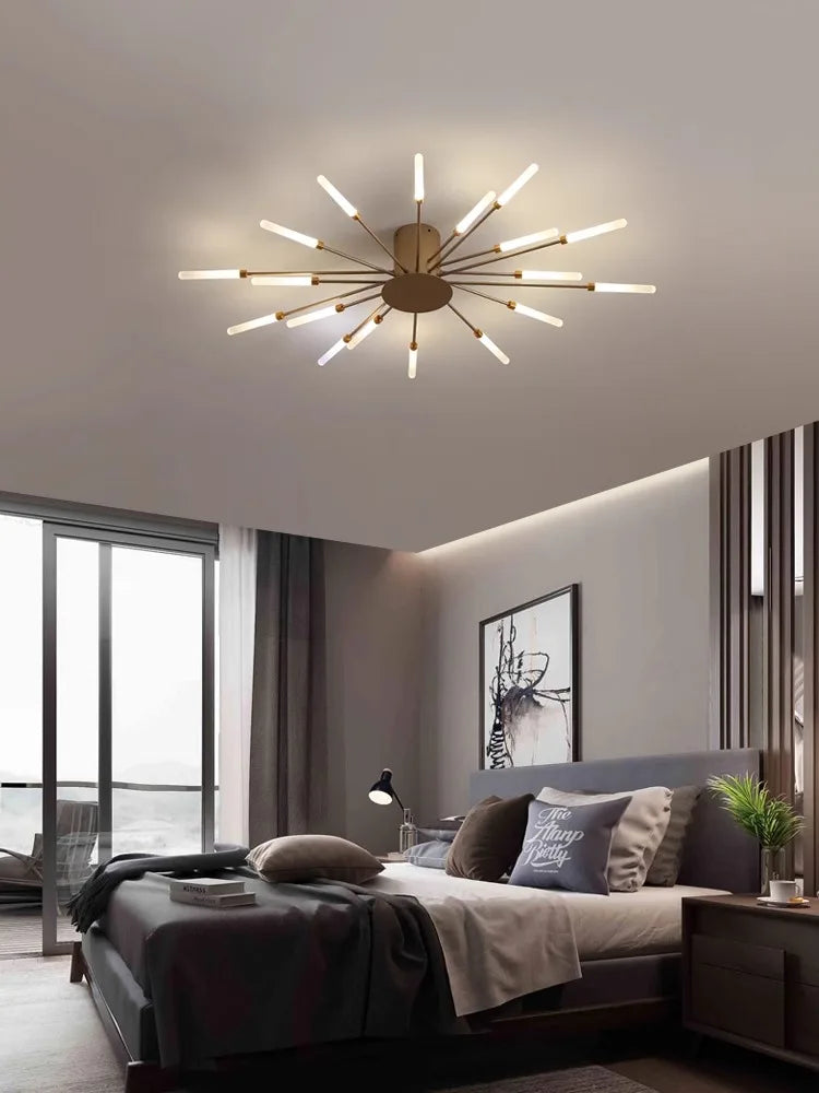 Afralia™ Modern LED Ceiling Chandelier for Home Lighting and Bedroom Luster