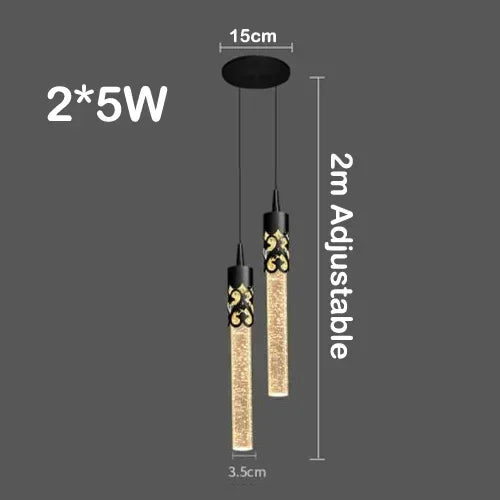 Afralia™ LED Crystal Chandelier for Home Decoration & Lighting in Living Room, Bedroom, Hotel & Bar