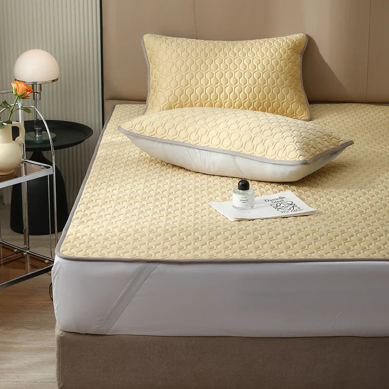 Afralia™ Ultra-thick Natural Latex Bed Mat with Lyocell Fabric for Cool Sleep