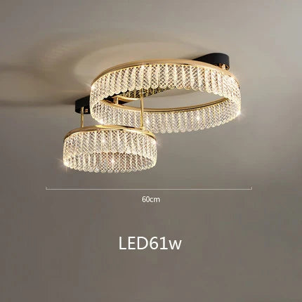 Afralia™ Luxury Rhombus Crystal LED Chandelier for Living Room