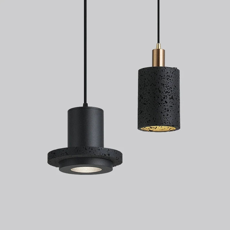 Afralia™ Black Hole Stone Chandelier | Nordic Raw Stone Decorative Bedside Lamp