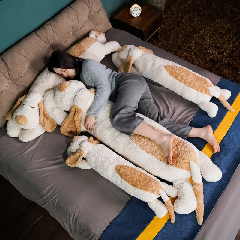 Afralia™ Paddy Dog Body Pillow for Side Sleeping Comfort and Pregnancy Support