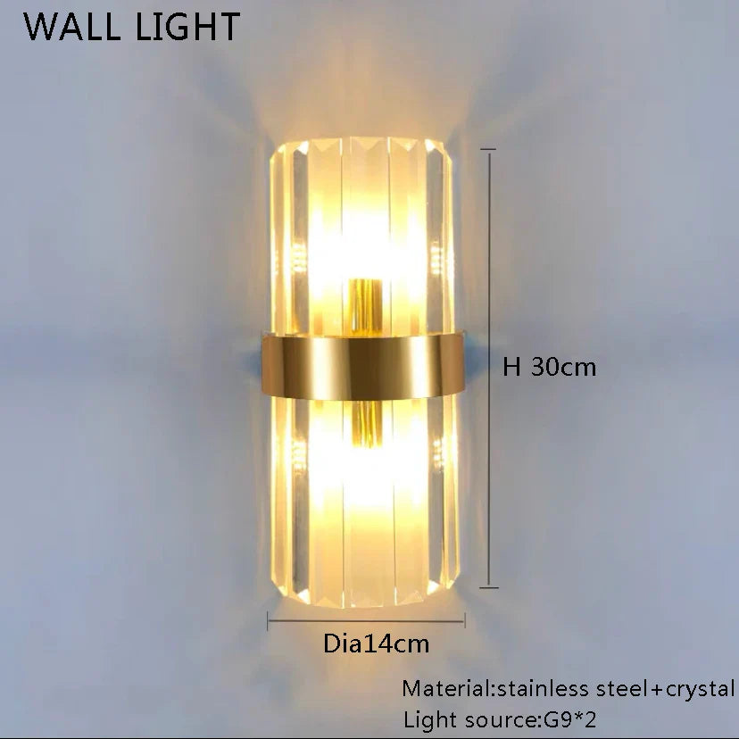 Afralia™ Crystal Chandelier LED Dining Room Light Gold Lustres
