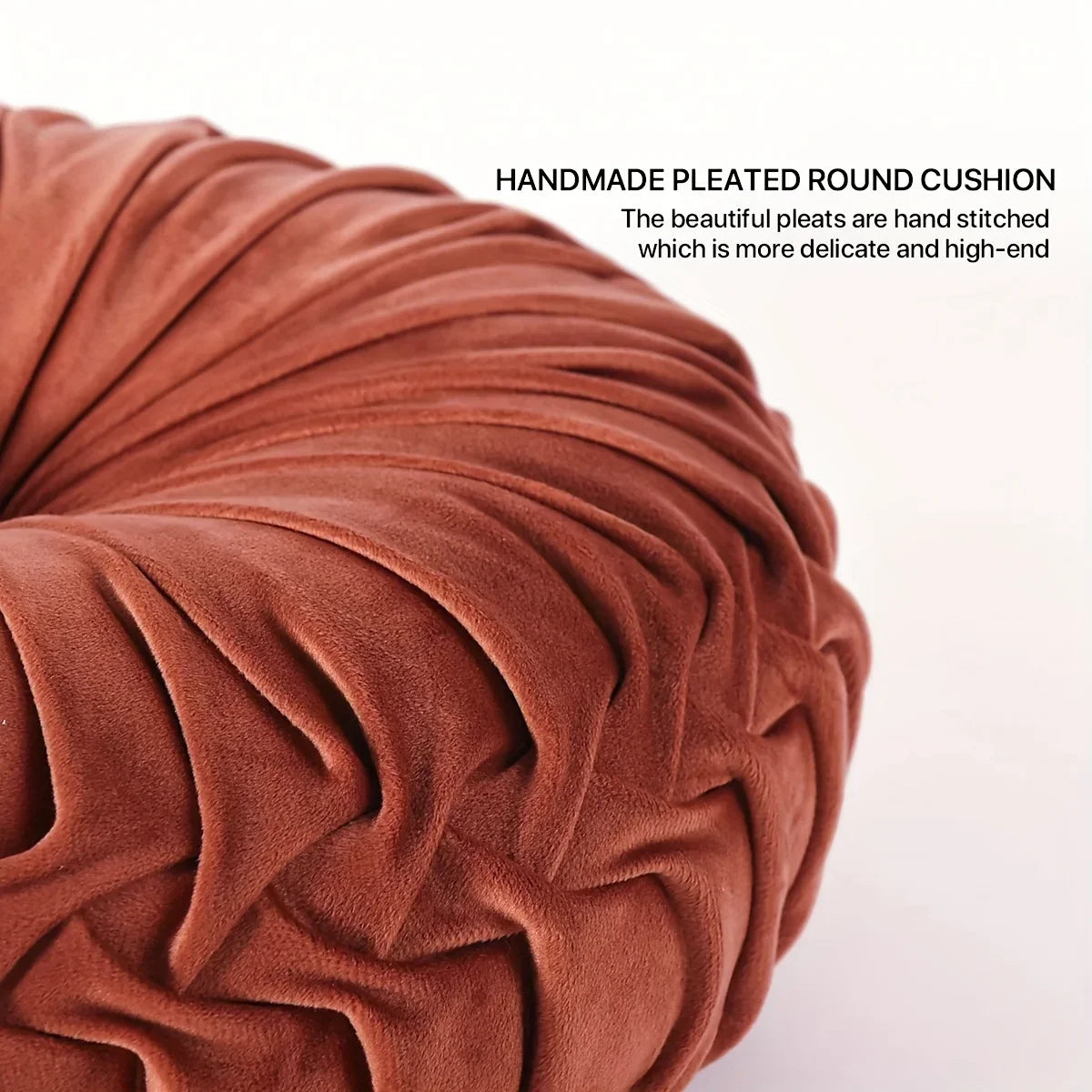 Afralia™ Velvet Pumpkin Round Cushion for Couch, Bed, Sofa, Chair - Decorative 3D Design
