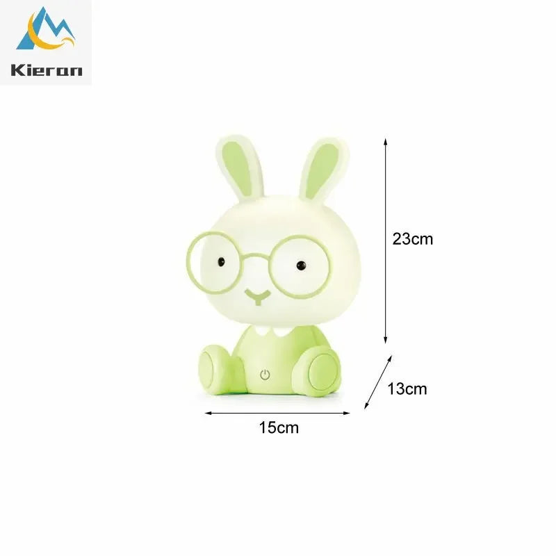 Afralia™ Rabbit LED Night Light for Kids' Room Decor Touch Switch Floor Lamp