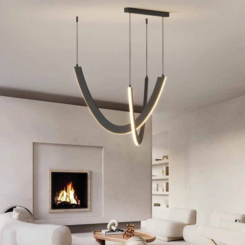 Afralia™ Modern LED Pendant Light Chandeliers for Living Room and Dining Room