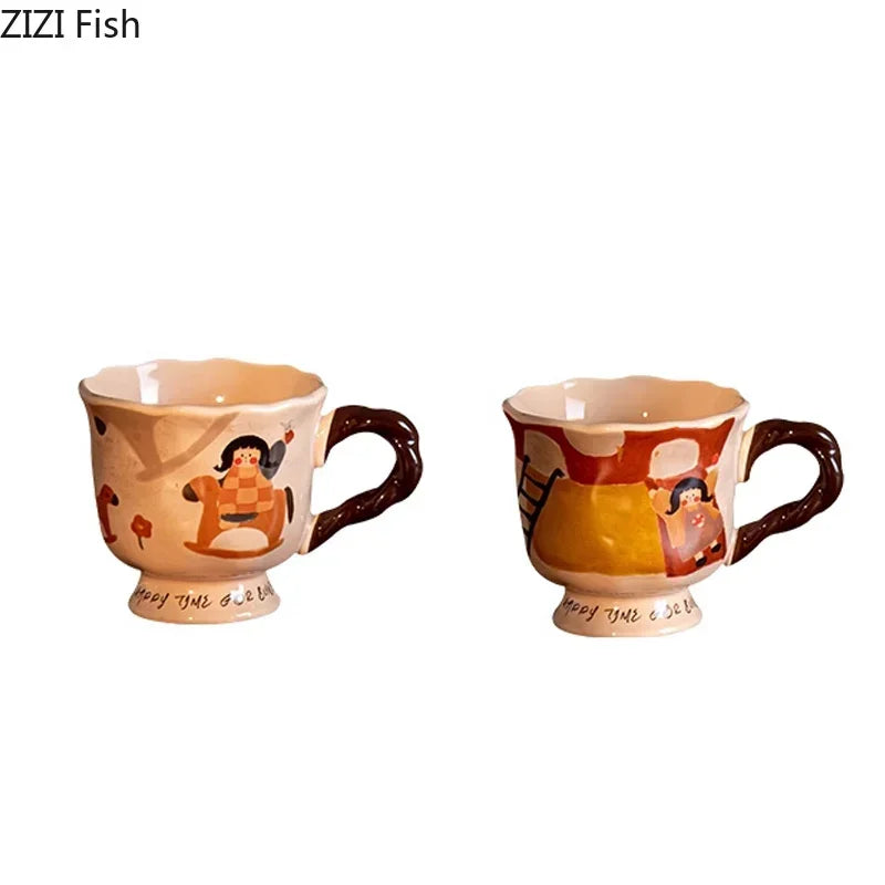 Fairy Tale Ceramic Mug Set by Afralia™