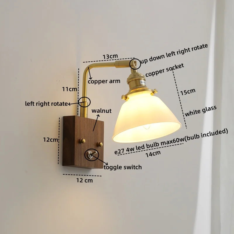 Afralia™ Nordic LED Glass Wall Lamps for Bathroom Living Room Bedroom Stair Light Fixtures