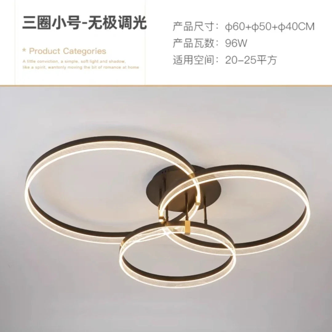 Afralia™ Modern Minimalist LED Ceiling Light with Remote Control for Living Room and Bedroom