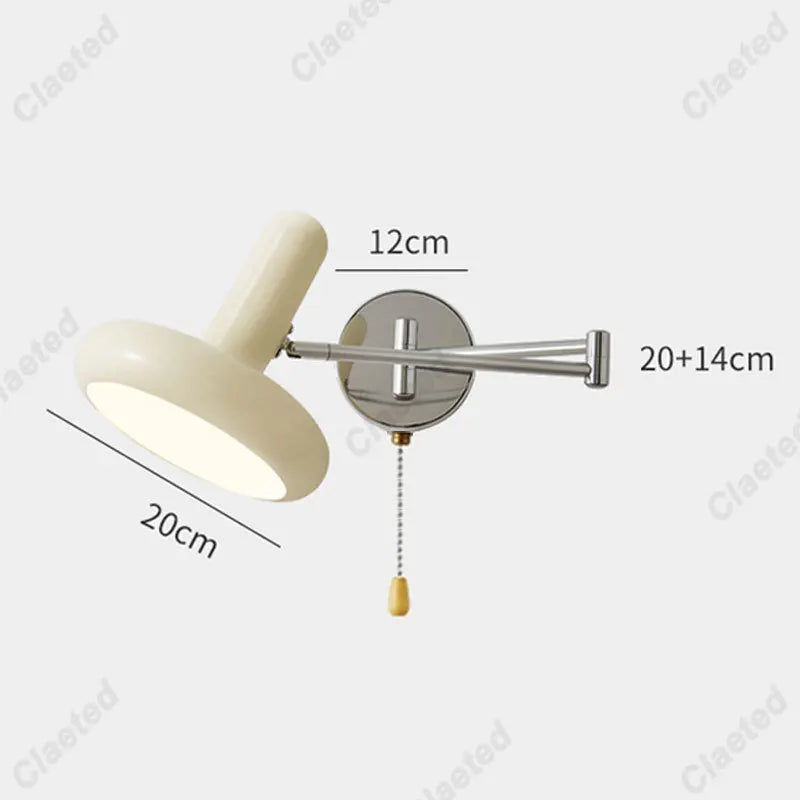 Afralia™ Nordic Cream Style Retractable Wall Lamp LED E27 Bulbs Creative Rocker Lamp