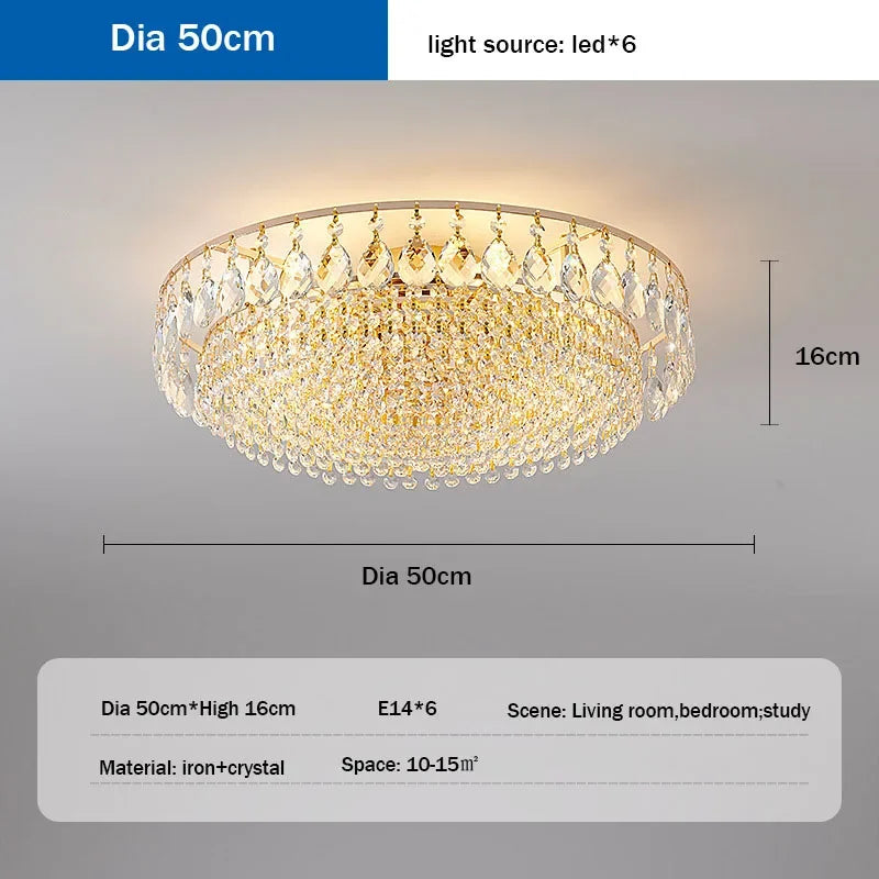 Afralia™ Crystal Ceiling Lights: Luxurious LED Fixture for Master Bedroom, Living Room Wall Decor