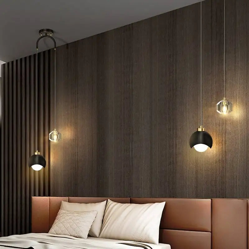 Afralia™ Crystal Round Chandelier: Luxury Modern Nordic Master Bedroom Pendant Lamp
