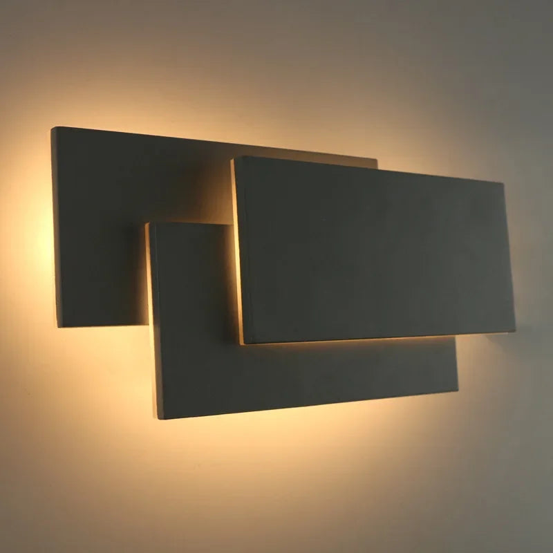 Afralia™ Modern 18W LED Wall Lamp for Living Room, Bedroom, Hotel - Aluminum Square Candlestick Light