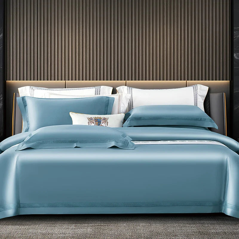 Afralia™ Egyptian Cotton Duvet Cover Set, 1000TC Bedding: Quilt Cover, Sheet, Pillowcases