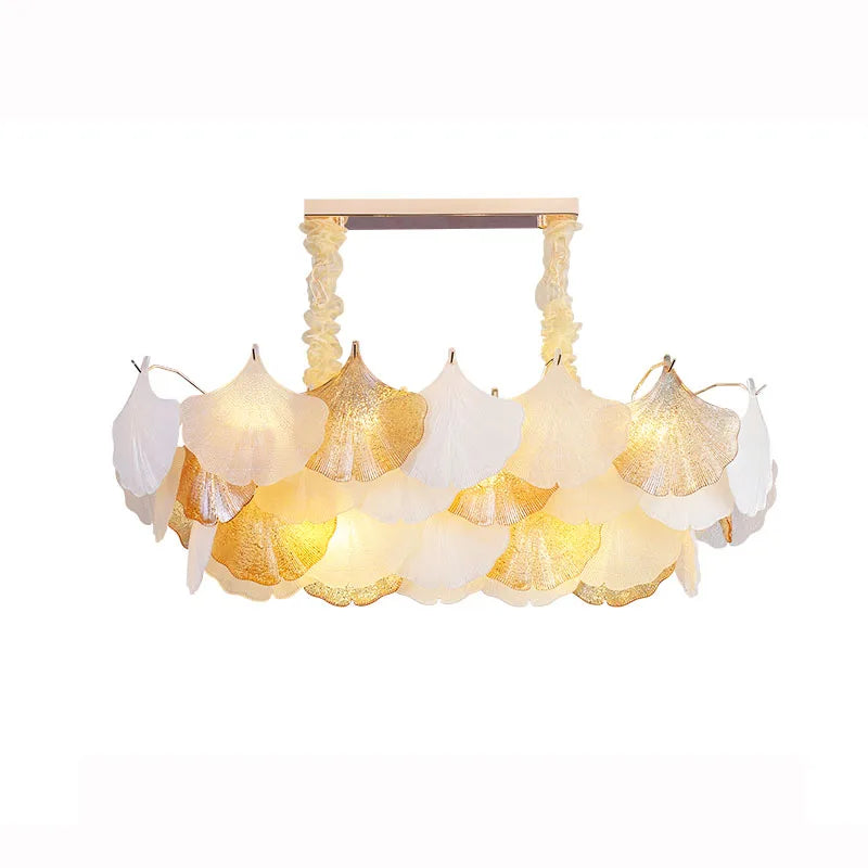 Afralia™ Ginkgo Art Deco Dimmable Chandelier for Dinning Room
