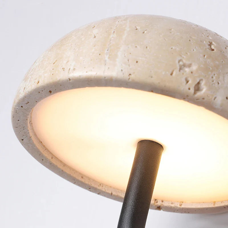 Afralia™ Yellow Marble Mushroom Wall Light Bedside Sconce for Hotel Restaurant Decor