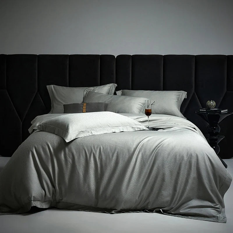 Afralia™ Silky Egyptian Cotton Luxury Bedding Set - Queen King Size Duvet Cover Sheet Pillowcases