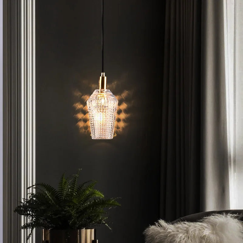Afralia™ Crystal LED Ceiling Chandelier: Modern Trendy Bedroom Pendant Light