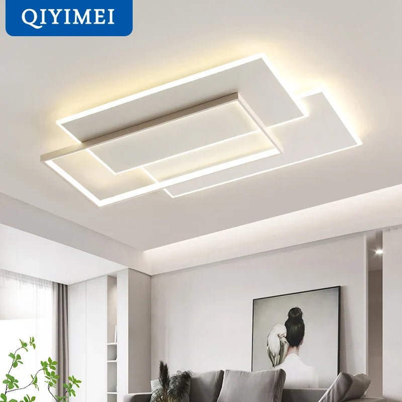 Afralia™ Modern LED Ceiling Chandelier for Living Room & Bedroom Lighting